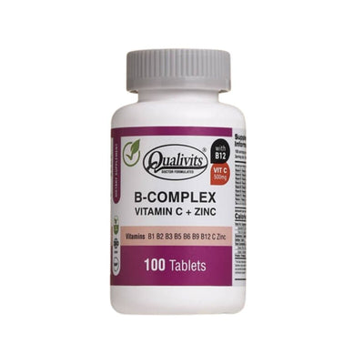B-Complex + Vitamina C y Zinc 100caps Qualivits