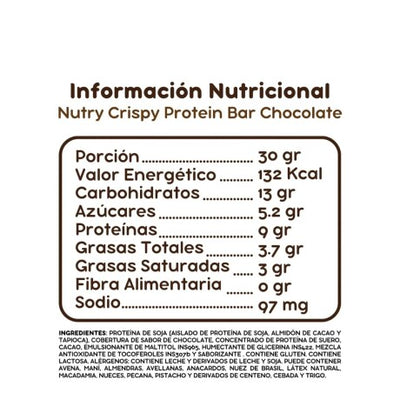 Tabla Nutricional Barritas Premium 20g Proteína + Colágeno JustFit - Frutilla