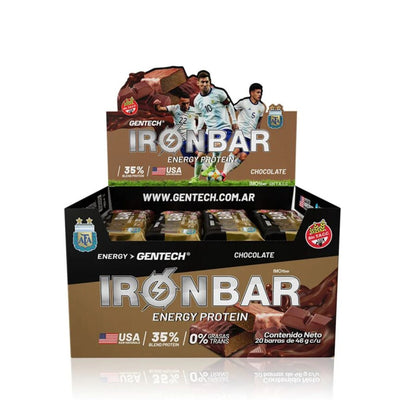 Barra Proteica Sin TACC Iron Bar Gentech - Chocolate