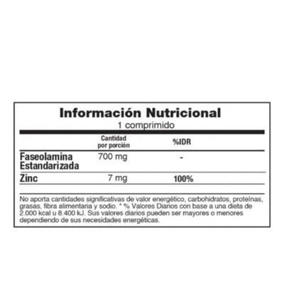 Tabla Nutricional Carb Controller 60 Cáps Satial