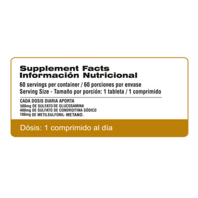 Tabla Nutricional Beta Carotene 30 Cáps Natural Life